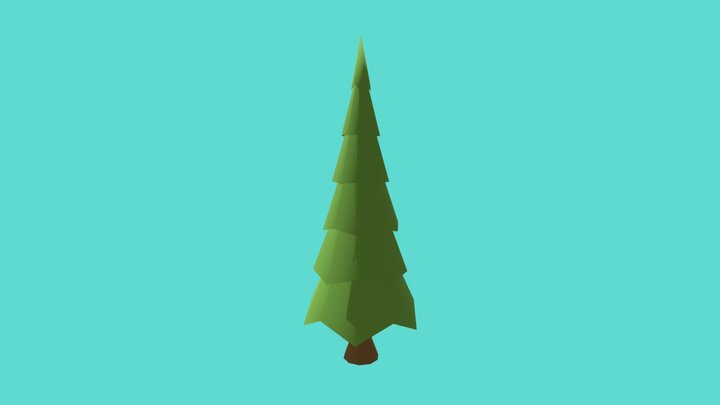 Low-poly Fair-Tree 3D Model