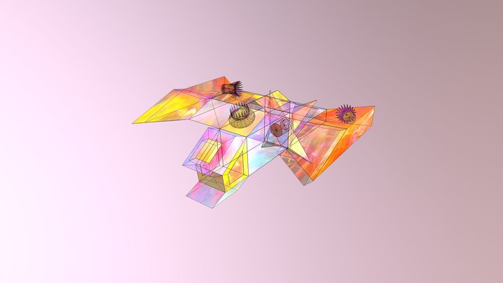 Spaceship Textured 3D Model