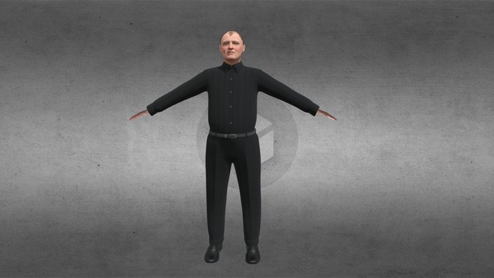 Joe Cocker - T_Pose 3D Model
