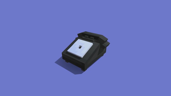 Rotary Dial Telephone - Minecraft Model 3D Model