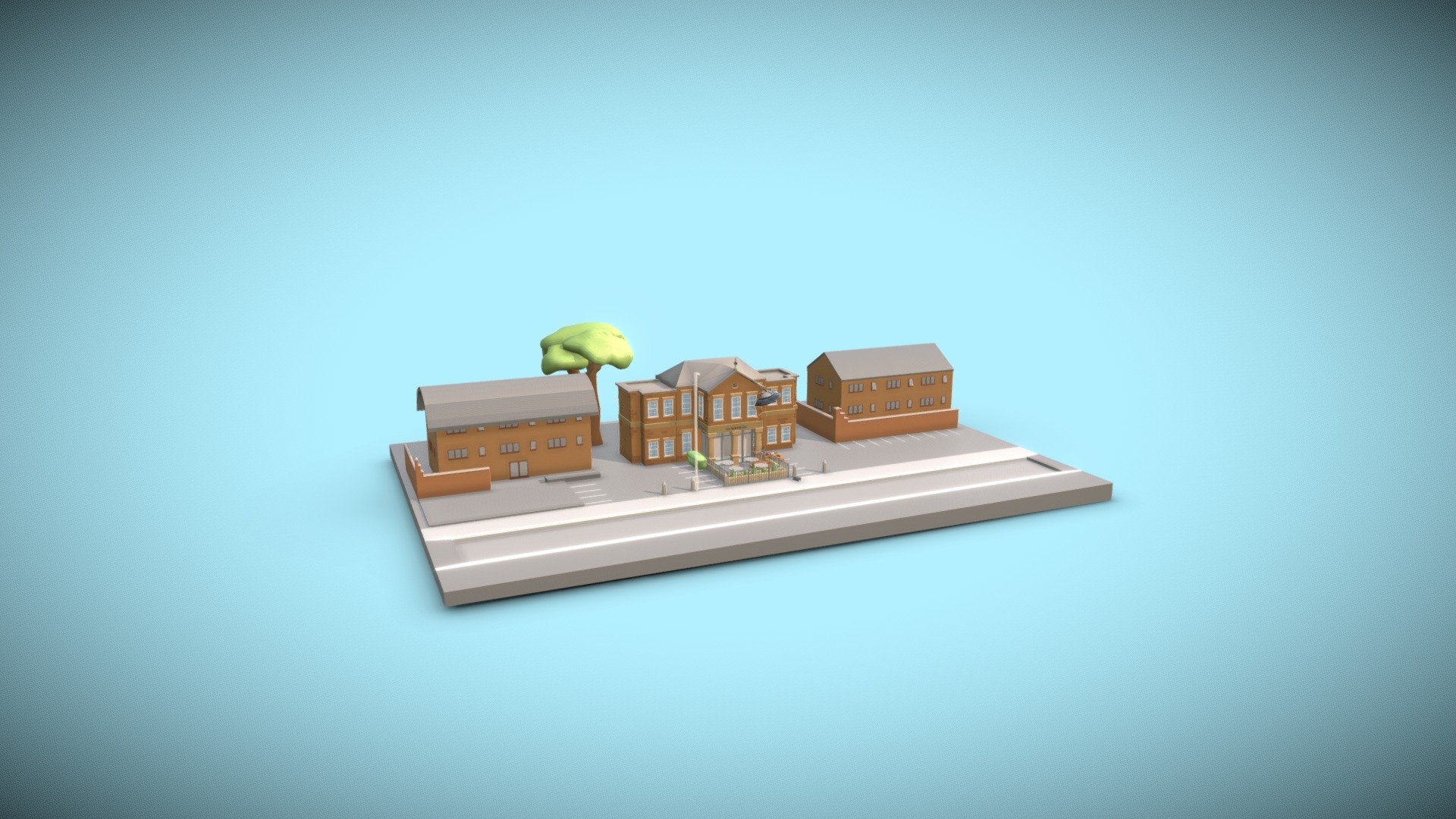 Maya UFO Scene