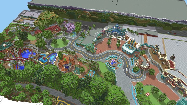 Mickey's Toontown from Disneyland in Minecraft 3D Model