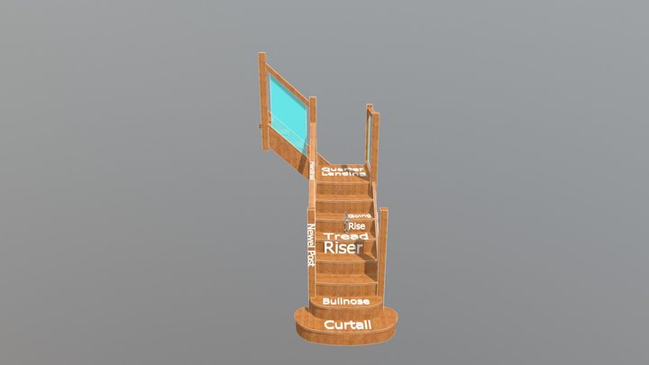 Staircase Terminology 3D Model
