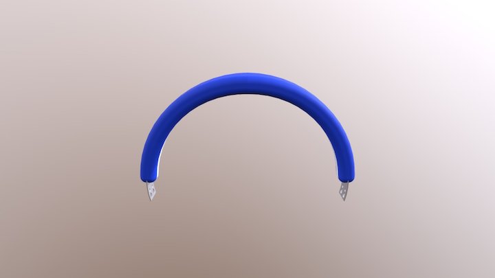 Headband with Vinyl Wrapped Foam Outer 3D Model