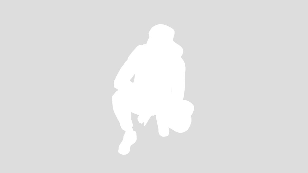 Squatting Guy In Hoodie