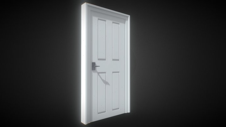 Door with Door Frame 3D Model