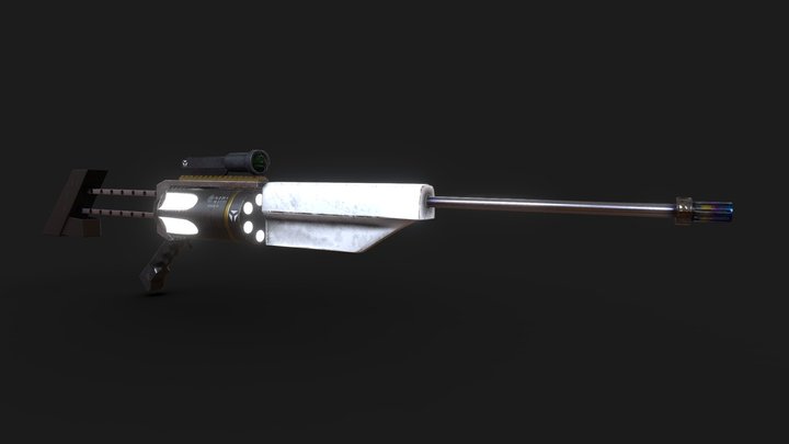 Futuristic Sniper Rifle 3D Model