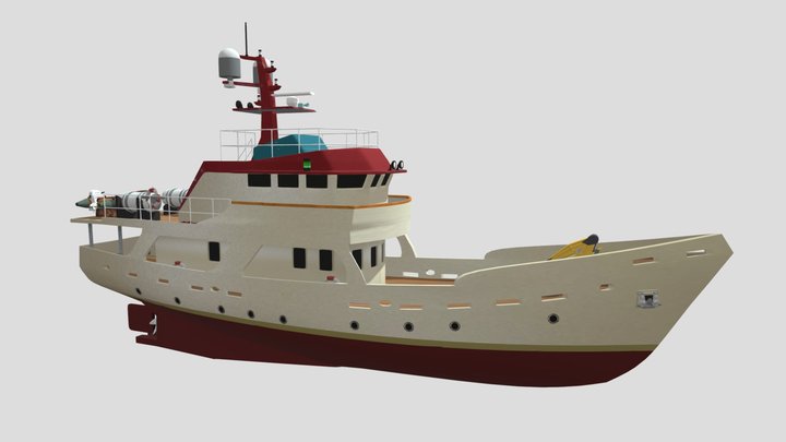 Trawler Yacht – Modello 3D gratuito STL