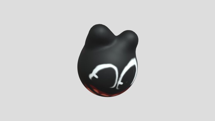 Cartoon Cat Head 3D Model
