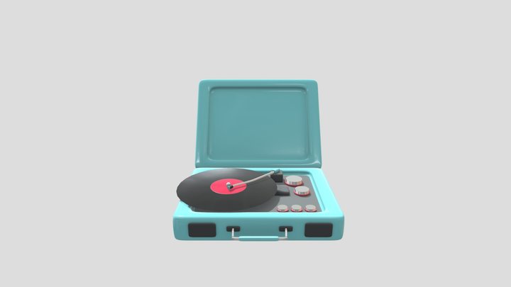 Toon Turntable Model 3D Model