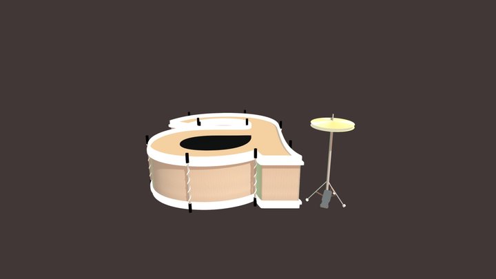 A Drum Kit 3D Model
