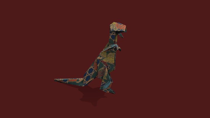 Origami Dinosaur 3D Model