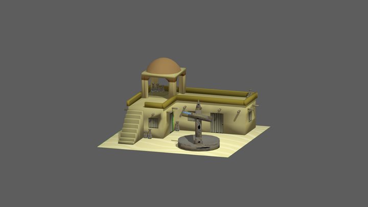 Egyptian Oasis 3D Model