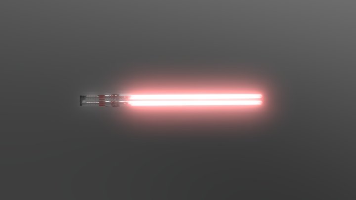 Dark Rey Lightsaber (Parallel Bladed) 3D Model
