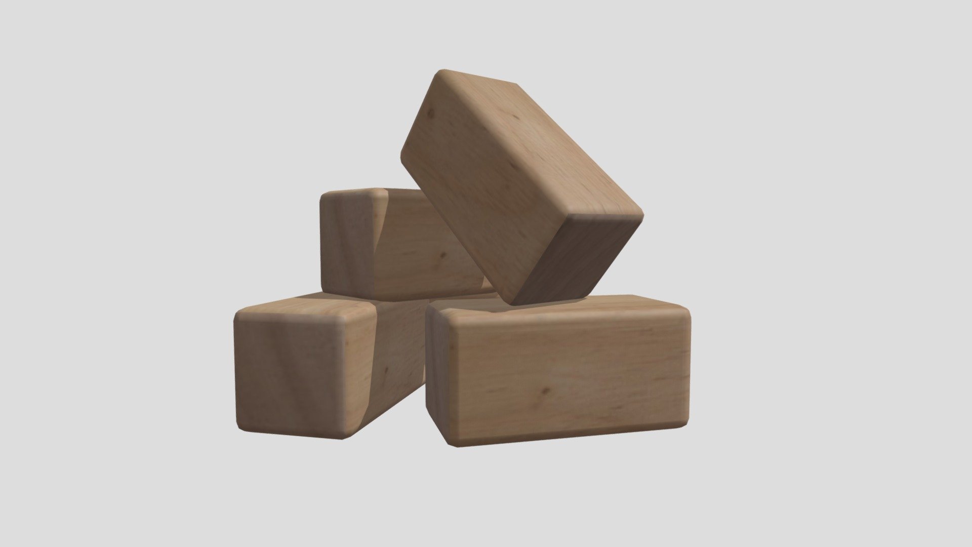 Wooden Blocks 3D model by Jack Condra (JackCondra) [fe78920] Sketchfab