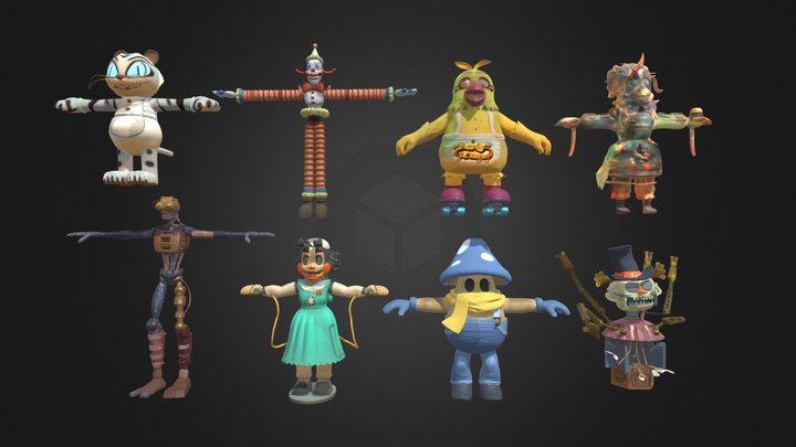 Five Nights at Freddy's Secret of the Mimic pack 3D Model