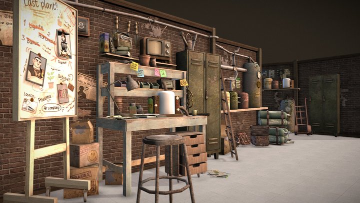 Set Animation The Gardener 3D Model