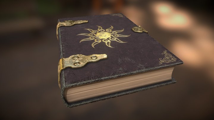 Tome of Fire - High Poly ( < 2.5k triangles ) 3D Model