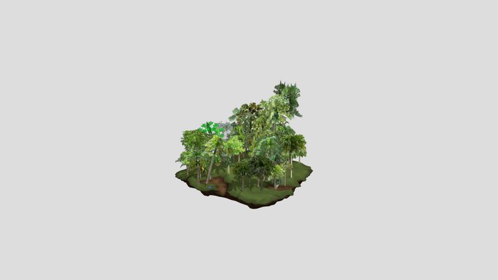Papaya Trees 01 3D Model