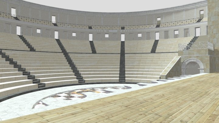 Roman Theater Volterra 3D Model