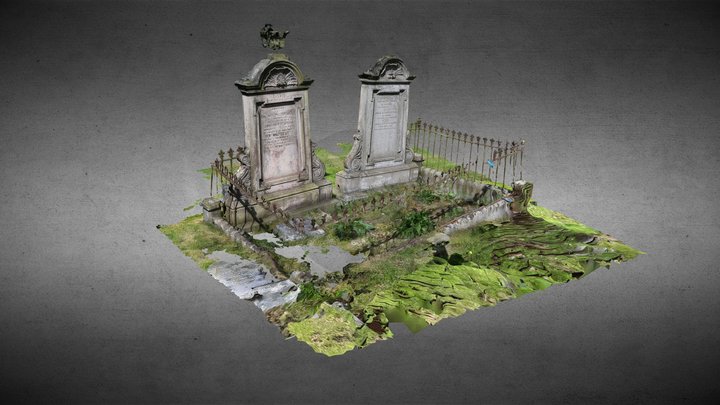 Orwell Church Milnathort - Double grave 3D Model