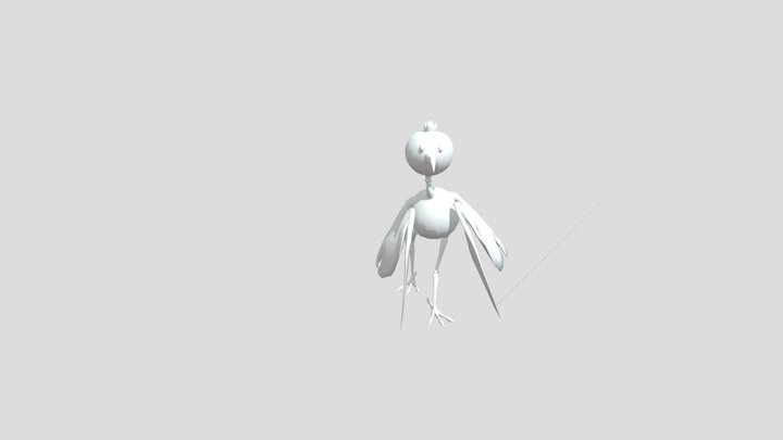 Pomegranate Grapefruit Bird WIP 3D Model