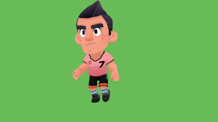 Stylized Soccer Player 3D Model