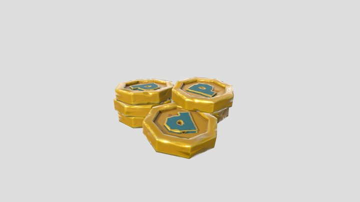 Stylised Token-coin 3D Model