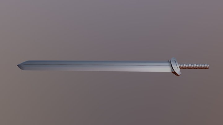 RPG Sword High Poly 3D Model
