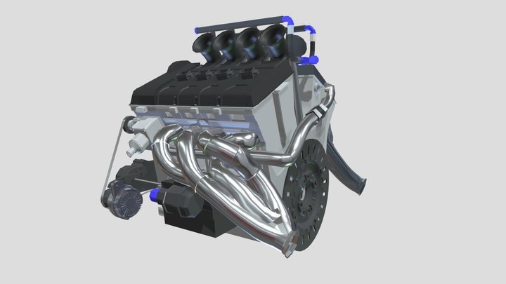 V8 Engine 3D Model