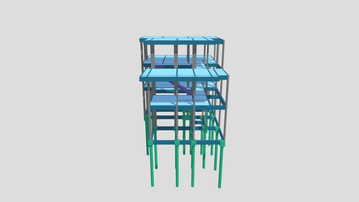 Projeto estrutural - Sobrado residencial 3D Model