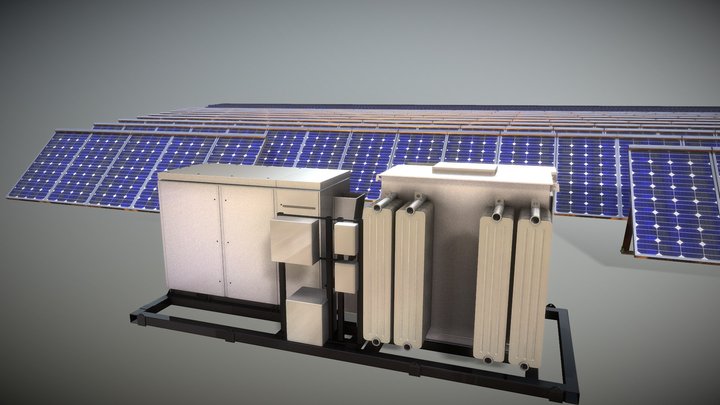 RNB3D Solar Inverter Skid 3D Model