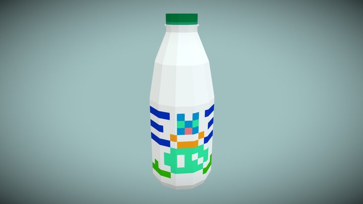 Kefir Bottle 3D Model