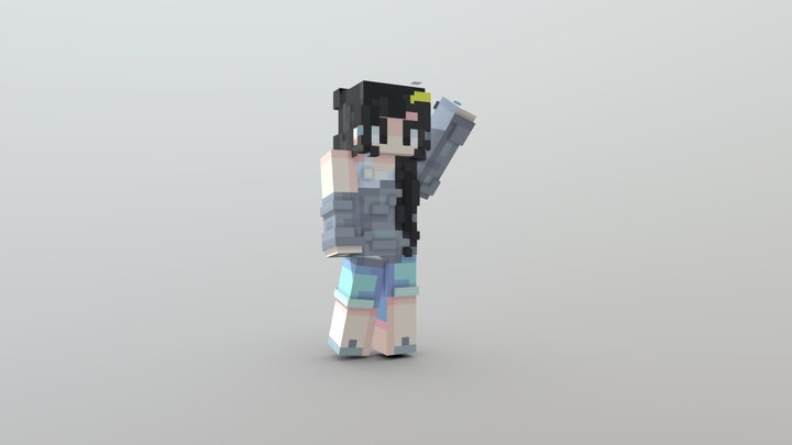 Minecraft Girl Skin 3D Model