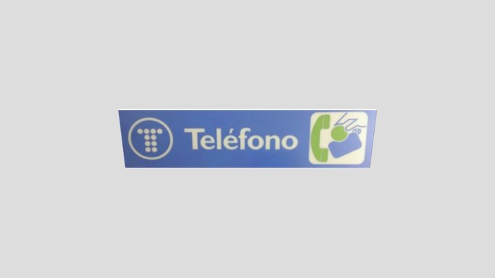 Cartel Telefono Madrid 3D Model