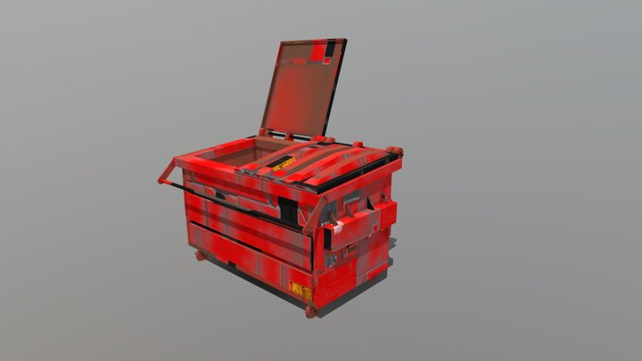 Red dumpster 3D Model