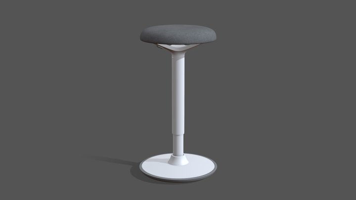Fully Luna Standing Desk Stool 3D Model