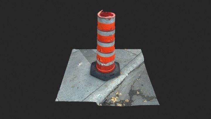 Montreal Traffic Cone 3D Model