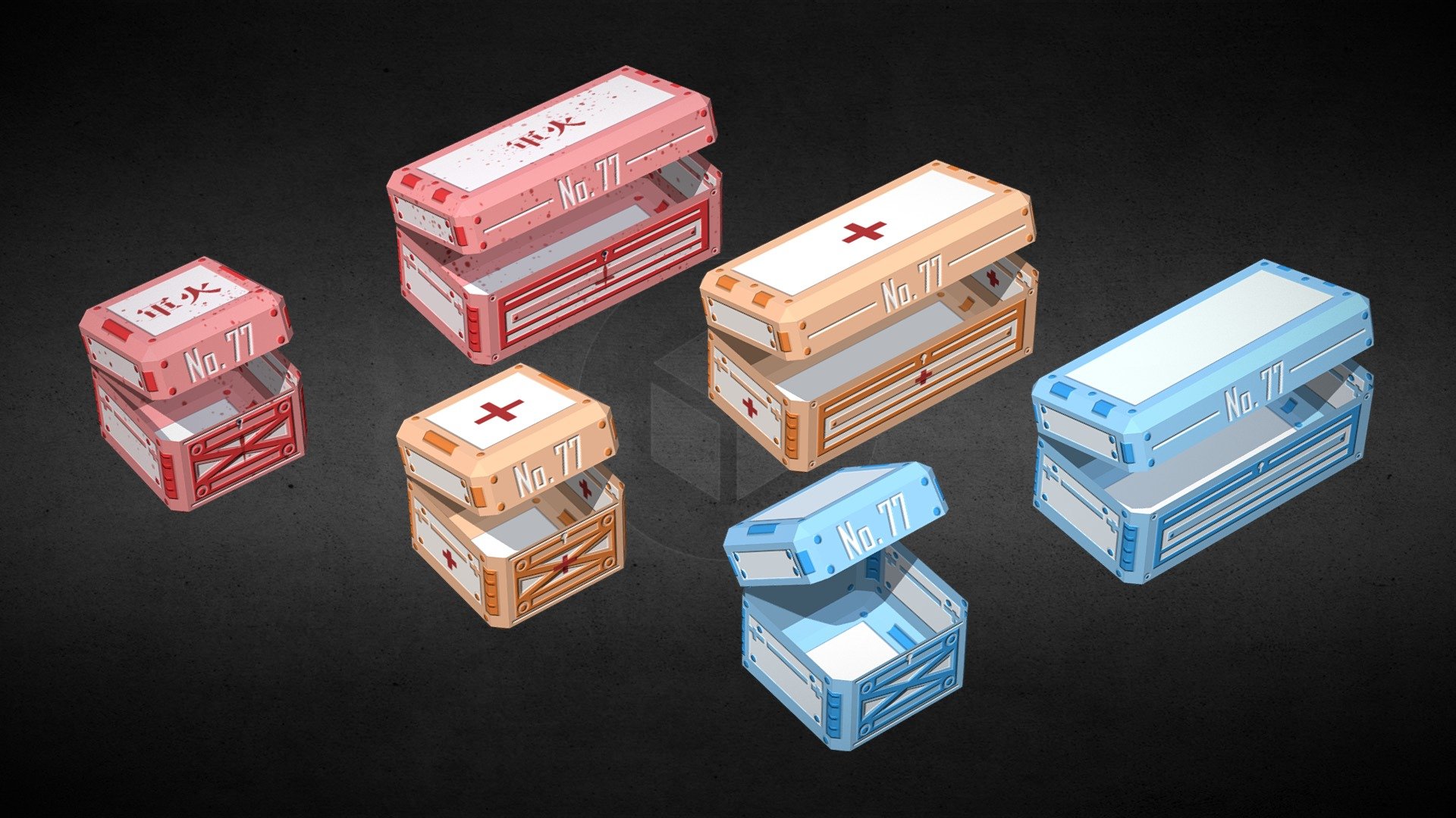 No. 77 Boxes Set