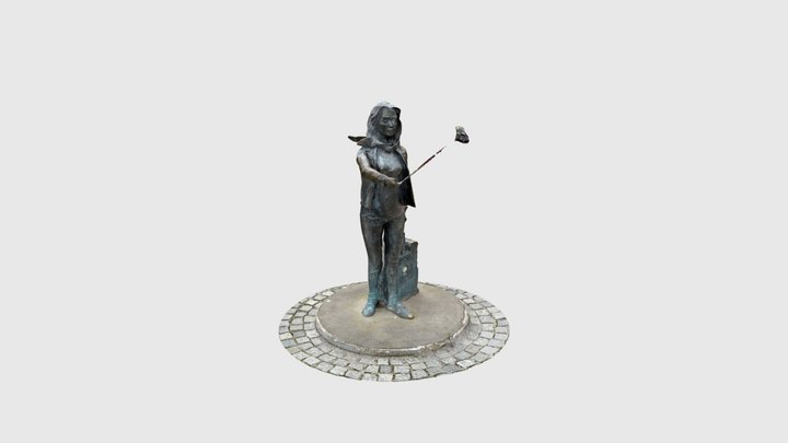 Poland/Colberg/Statue of tourist 3D Model