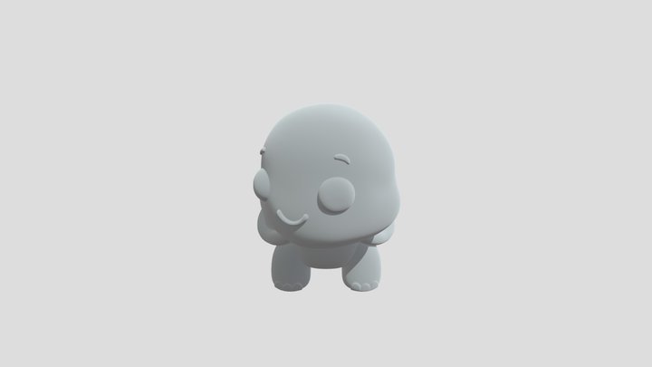 Happy Little Turtle 3D Model