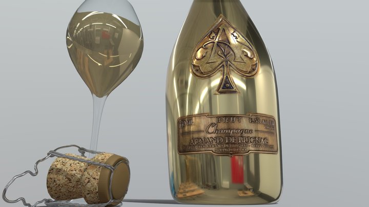 Bouchon de champagne 3D