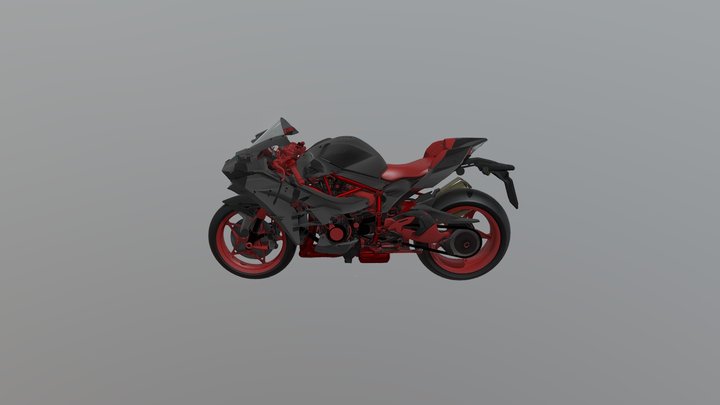 kawasaki ninja h2r 3D Model