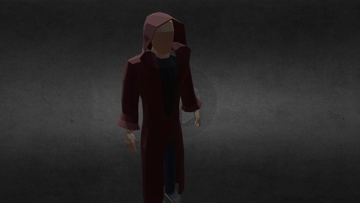 Low poly mage 3D Model