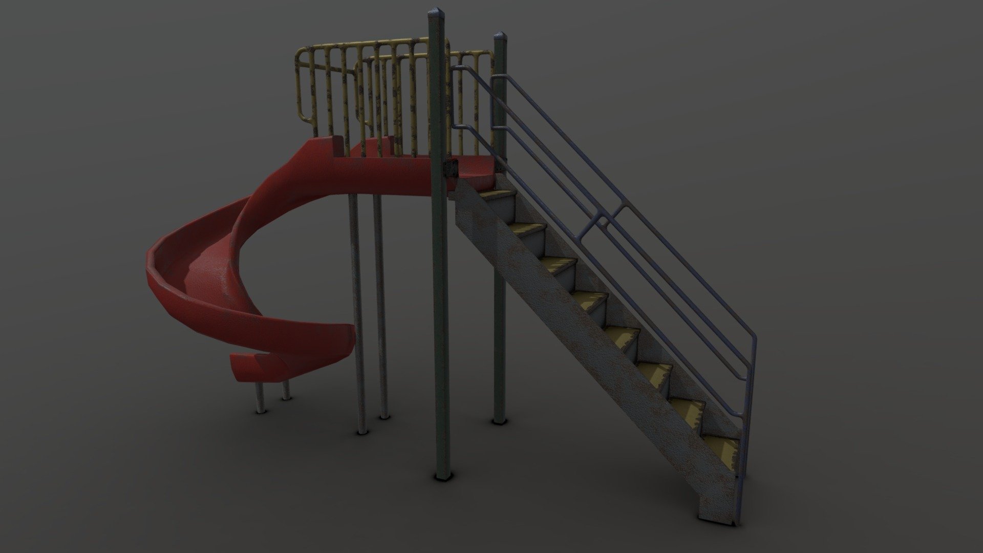 Free Realistic Playground Slide - Download Free 3D model by MadeByYeshe ...
