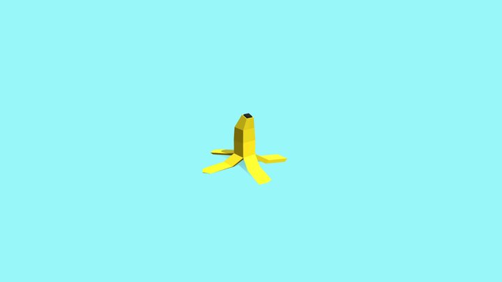 Banana PeelTrash Low-poly 3D Model