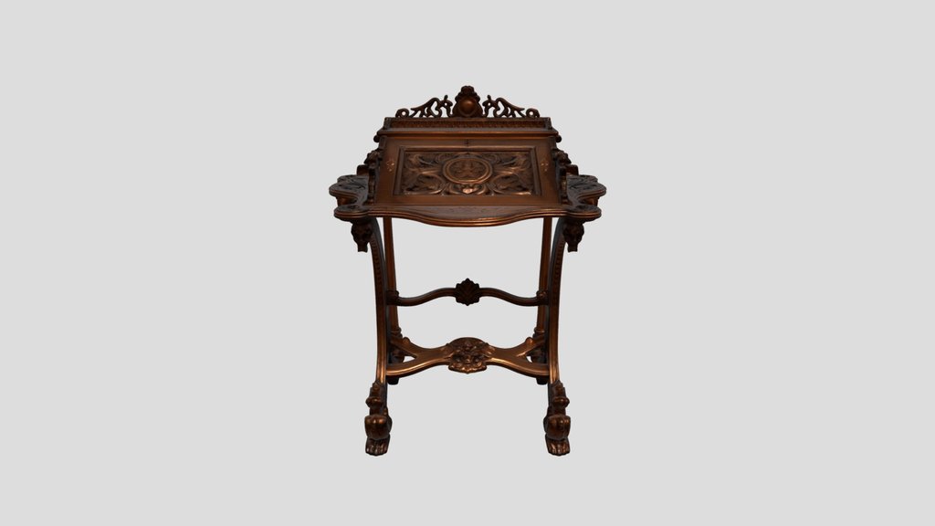Ornate Carved Writing Desk