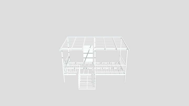 Терасса с навесом 6 на 3 3D Model
