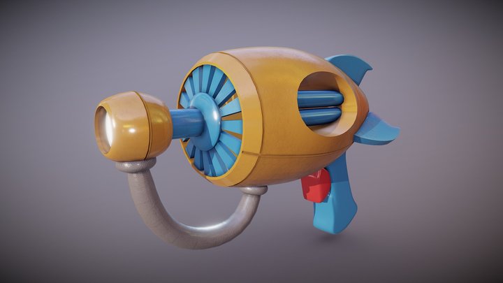 Retro Gun 01 3D Model