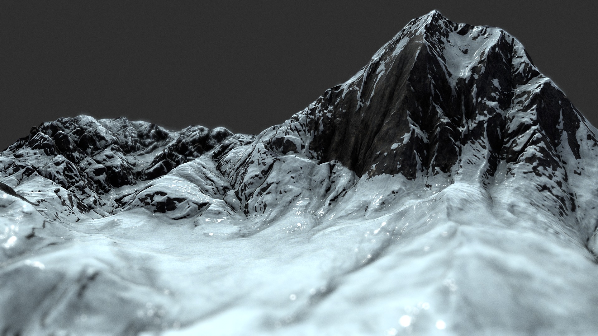3D model Mountain - This is a 3D model of the Mountain. The 3D model is about a close-up of a rock.